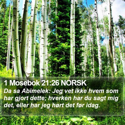 1 Mosebok 21:26 NORSK Bible Verse Image