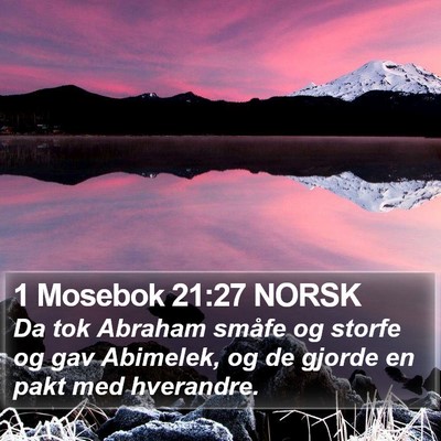 1 Mosebok 21:27 NORSK Bible Verse Image