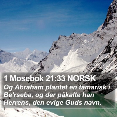 1 Mosebok 21:33 NORSK Bible Verse Image