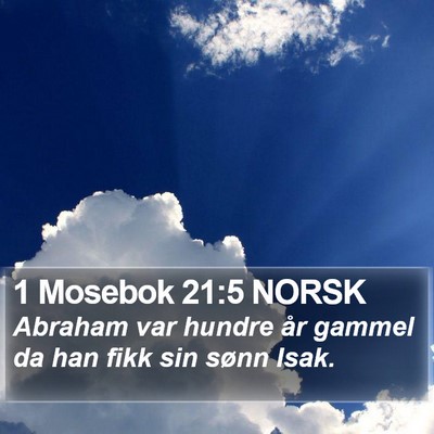 1 Mosebok 21:5 NORSK Bible Verse Image