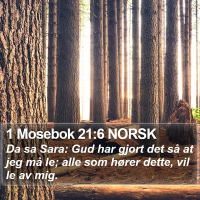 1 Mosebok 21:6 NORSK Bible Verse Image