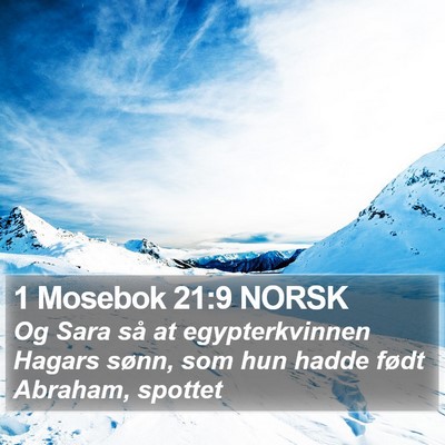 1 Mosebok 21:9 NORSK Bible Verse Image