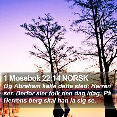 1 Mosebok 22:14 NORSK Bible Verse Image