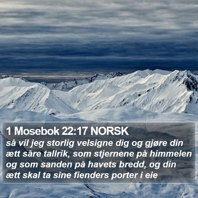 1 Mosebok 22:17 NORSK Bible Verse Image
