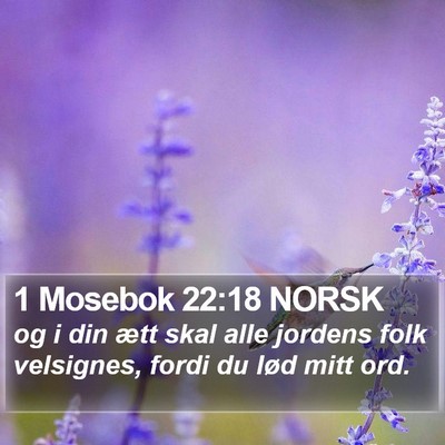 1 Mosebok 22:18 NORSK Bible Verse Image