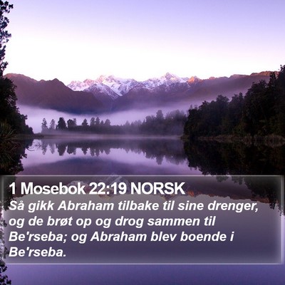 1 Mosebok 22:19 NORSK Bible Verse Image