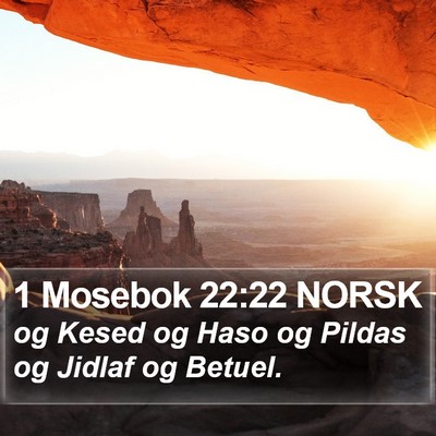1 Mosebok 22:22 NORSK Bible Verse Image