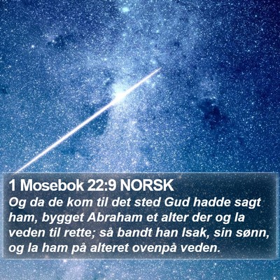 1 Mosebok 22:9 NORSK Bible Verse Image