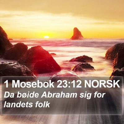 1 Mosebok 23:12 NORSK Bible Verse Image