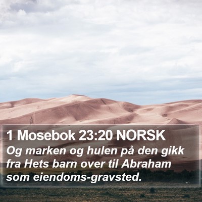 1 Mosebok 23:20 NORSK Bible Verse Image