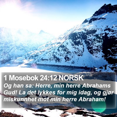 1 Mosebok 24:12 NORSK Bible Verse Image