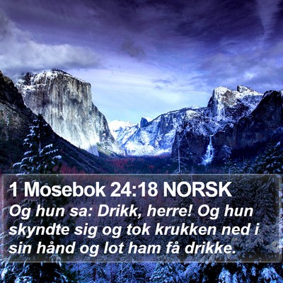 1 Mosebok 24:18 NORSK Bible Verse Image