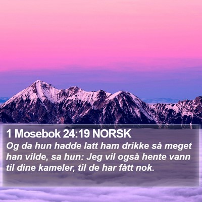 1 Mosebok 24:19 NORSK Bible Verse Image