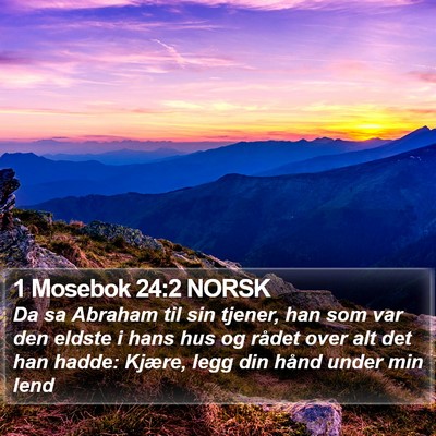1 Mosebok 24:2 NORSK Bible Verse Image