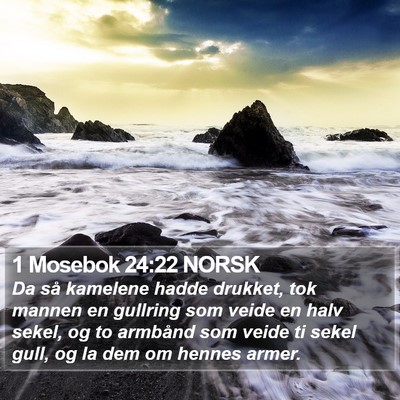1 Mosebok 24:22 NORSK Bible Verse Image