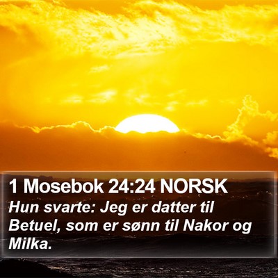 1 Mosebok 24:24 NORSK Bible Verse Image