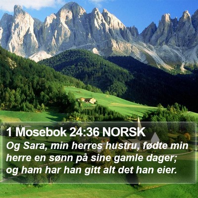 1 Mosebok 24:36 NORSK Bible Verse Image
