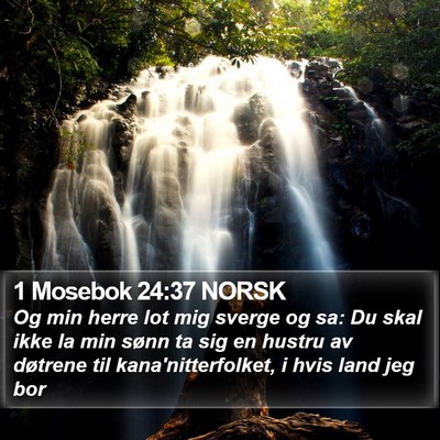 1 Mosebok 24:37 NORSK Bible Verse Image