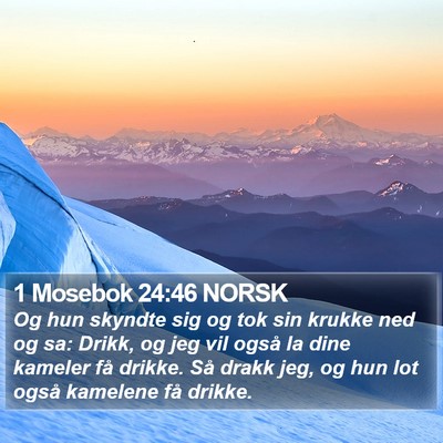 1 Mosebok 24:46 NORSK Bible Verse Image