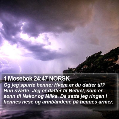 1 Mosebok 24:47 NORSK Bible Verse Image