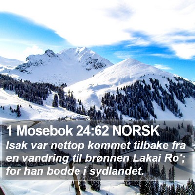 1 Mosebok 24:62 NORSK Bible Verse Image