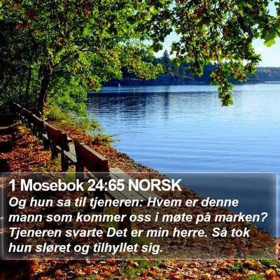 1 Mosebok 24:65 NORSK Bible Verse Image