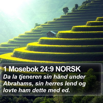 1 Mosebok 24:9 NORSK Bible Verse Image