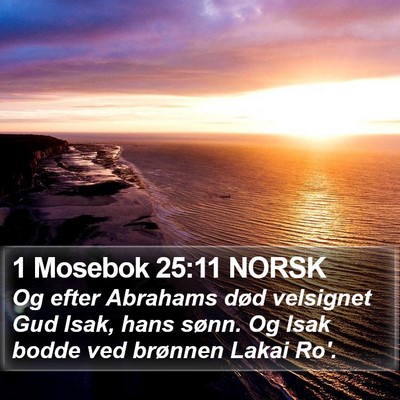 1 Mosebok 25:11 NORSK Bible Verse Image
