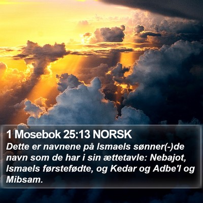 1 Mosebok 25:13 NORSK Bible Verse Image