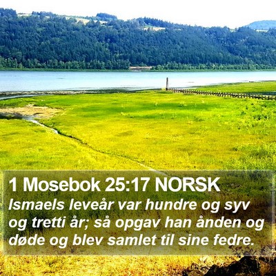 1 Mosebok 25:17 NORSK Bible Verse Image