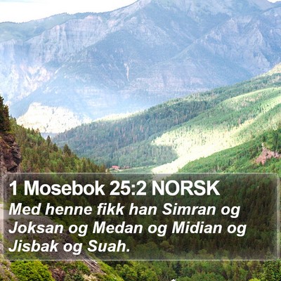 1 Mosebok 25:2 NORSK Bible Verse Image