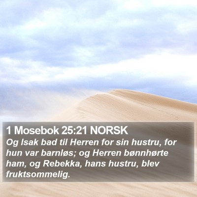 1 Mosebok 25:21 NORSK Bible Verse Image