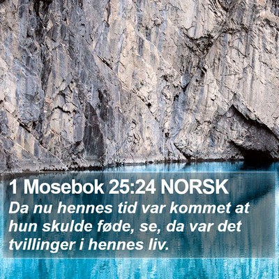 1 Mosebok 25:24 NORSK Bible Verse Image