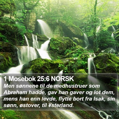 1 Mosebok 25:6 NORSK Bible Verse Image