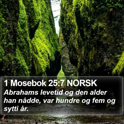 1 Mosebok 25:7 NORSK Bible Verse Image