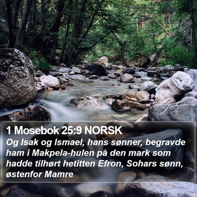 1 Mosebok 25:9 NORSK Bible Verse Image