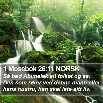 1 Mosebok 26:11 NORSK Bible Verse Image