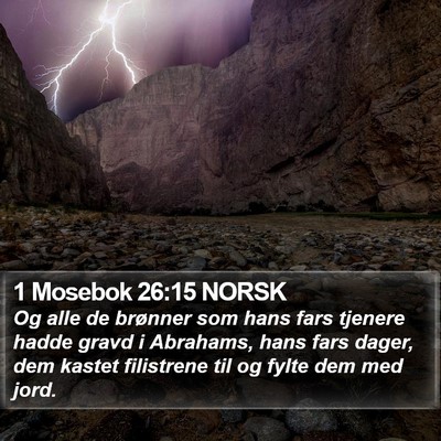 1 Mosebok 26:15 NORSK Bible Verse Image