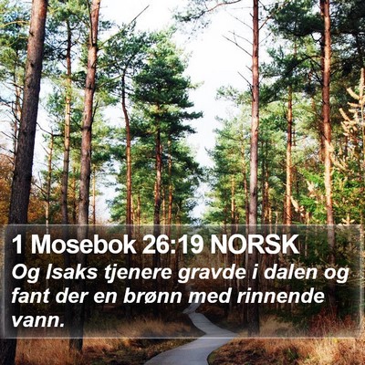 1 Mosebok 26:19 NORSK Bible Verse Image