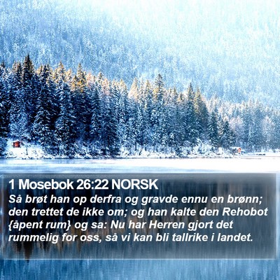 1 Mosebok 26:22 NORSK Bible Verse Image