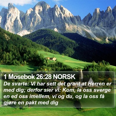 1 Mosebok 26:28 NORSK Bible Verse Image