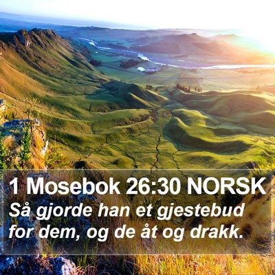 1 Mosebok 26:30 NORSK Bible Verse Image