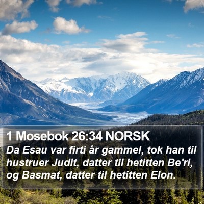 1 Mosebok 26:34 NORSK Bible Verse Image