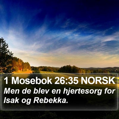 1 Mosebok 26:35 NORSK Bible Verse Image