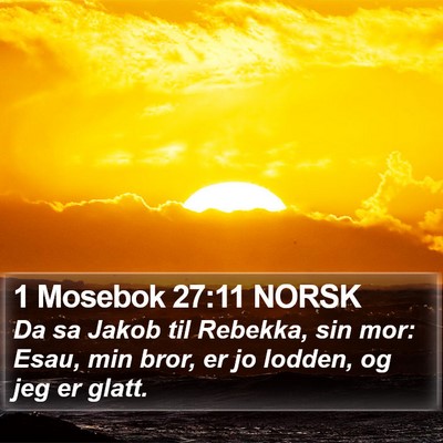 1 Mosebok 27:11 NORSK Bible Verse Image