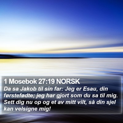 1 Mosebok 27:19 NORSK Bible Verse Image