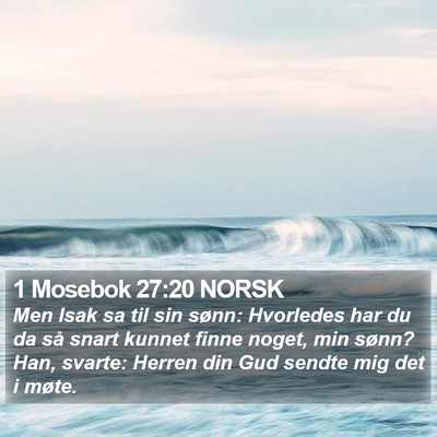 1 Mosebok 27:20 NORSK Bible Verse Image