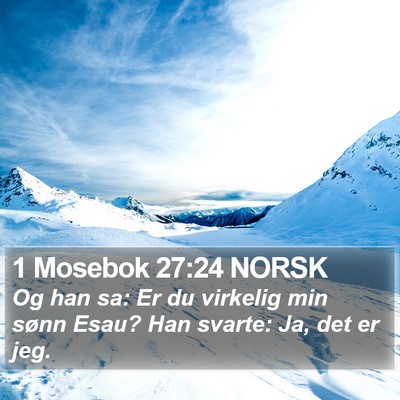 1 Mosebok 27:24 NORSK Bible Verse Image