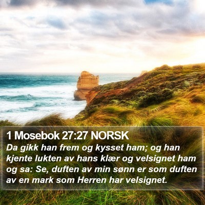 1 Mosebok 27:27 NORSK Bible Verse Image
