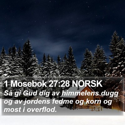 1 Mosebok 27:28 NORSK Bible Verse Image